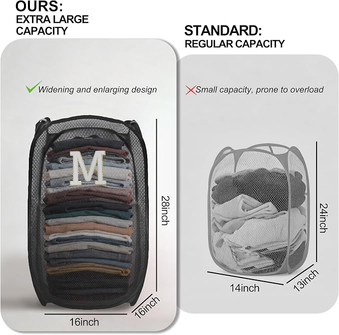 Collapsible Pop Up Laundry Hamper, Extra Large - Image 6