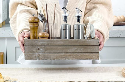 TIMRIS Rustic Wooden Toilet Paper Holder, Farmhouse Bathroom Decor, Toilet Tank - Image 4