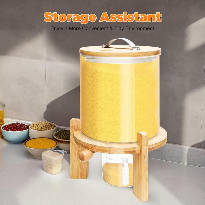 1.32gal Glass Rice Dispenser - Image 8