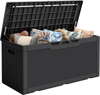 Flamaker Outdoor Storage Box 100 Gallon Waterproof Resin Deck Box Delivery Box by Flamaker