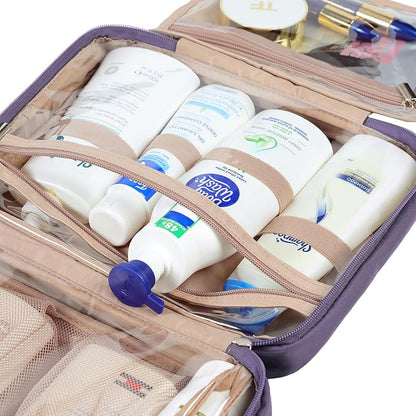 NISHEL Travel Toiletry Bag for Women, Makeup Essentials Organizer, Hanging Case - Image 5