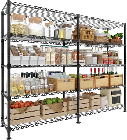 5-Tier Metal Storage Shelves, 1325LBS Load Heavy Duty Adjustable Corner by Unknown