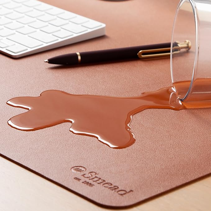 Smead Desk Pad, Vegan Leather Desk Mat - Image 5