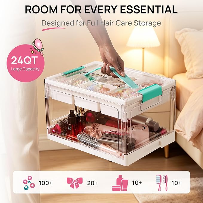 Vtopmart 24 QT Clear Plastic Craft Organizers and Storage Box - Image 4