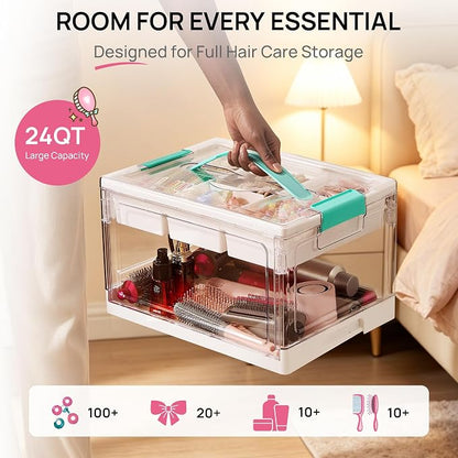 Vtopmart 24 QT Clear Plastic Craft Organizers and Storage Box - Image 4