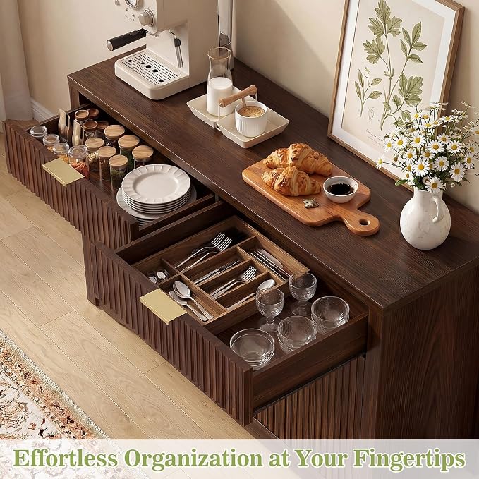 Cyclysio 55" Fluted Buffet Cabinet - Image 8