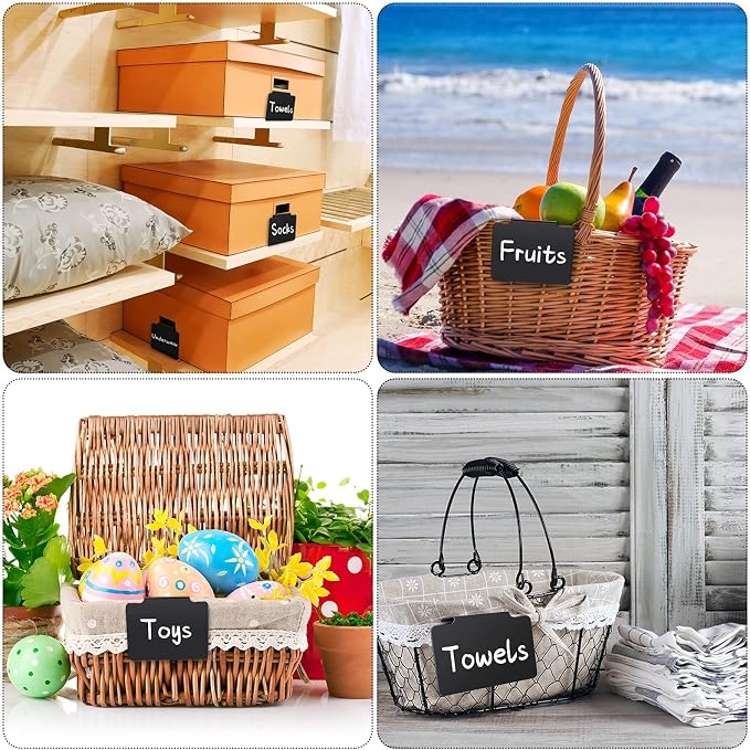 18 Pcs Plastic Basket Bin Label Clip on Removable Basket Label Clip - Image 6