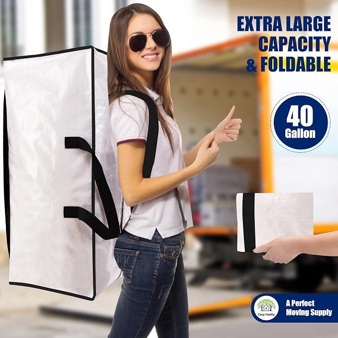 Cosy Family 8 Pack Heavy Duty Extra Large Moving Bags - Image 7