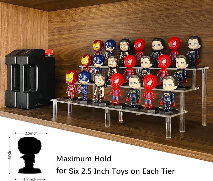 Acrylic Riser Display Shelf, 3 Tier Display Riser - Image 4