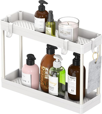 Simple Houseware 2-Tier Under Sink Organizer Storage Tray - Image 2
