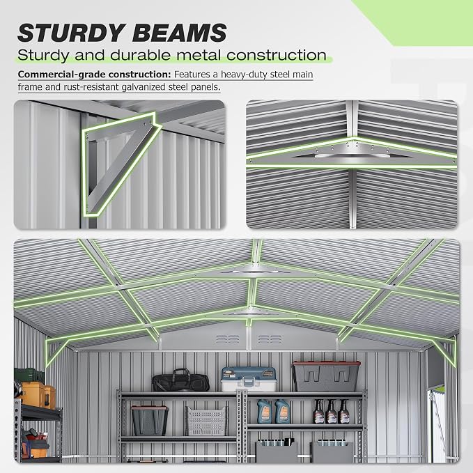 Polar Aurora 12x20 FT Outdoor Storage Shed, Large Garden Shed - Image 4