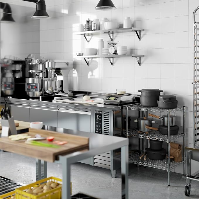 18" Deep x 24" Wide x 34" Height Wire Shelving Kit | 3-Tier |NSF Commercial - Image 8
