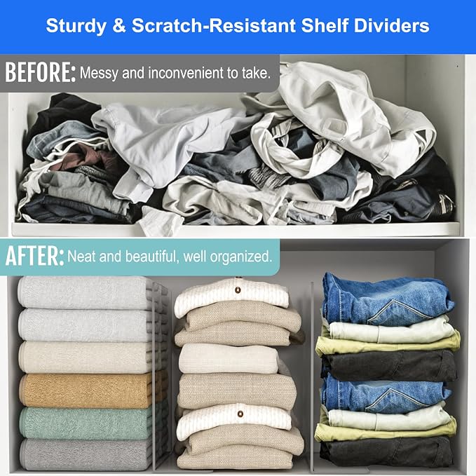 OKPOW Shelf Dividers Closet Organizer - Image 6