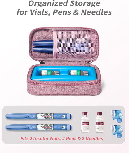 Insulin Vial Cooler Travel Case TSA Approved 300g Reusable Ice Brick Insulin - Image 5