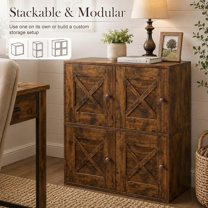 15" H x 15" W x 11.75" D Stackable Cube Storage Organizer - Image 3