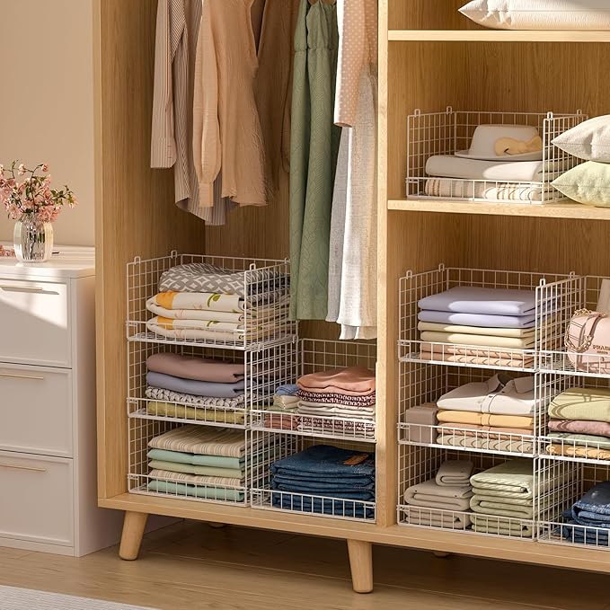Yociyoga 5-Tier Stackable Closet Organizers and Storage Basket - Image 4