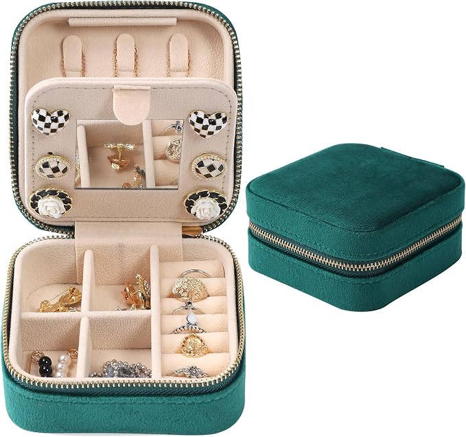Dajasan Velvet Travel Jewelry Box, Mini Travel Jewelry Case, Small Portable by DAJASAN