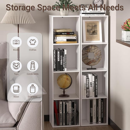 4 Cube Storage Organizer, Cube Shelf, Freestanding 4 Tier Open Shelf Bookcase - Image 4
