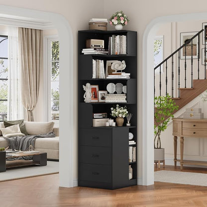 FACBOTALL 76.8” Corner Bookshelf - Image 7