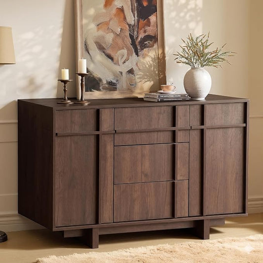 Sideboard Buffet Cabinet with Storage, 47.2" Large Sideboard with 2 Doors & 3 by VITALIKUS