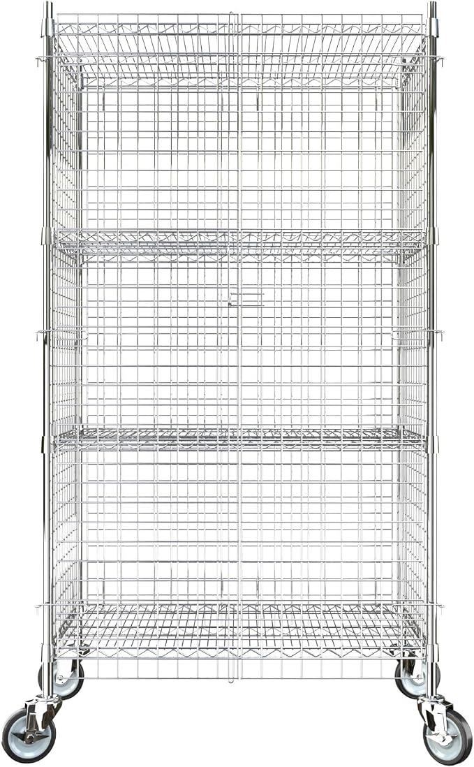 24"x36"x70" Metal Wire Chrome Security Heavy Duty Commercial NSF Certified by Krollen+Industrial