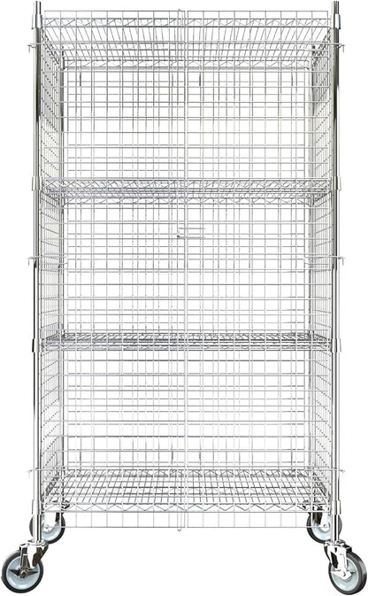 24"x36"x70" Metal Wire Chrome Security Heavy Duty Commercial NSF Certified by Krollen+Industrial