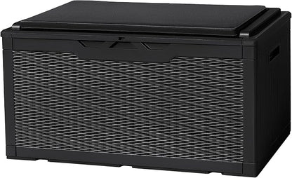 Flamaker Deck Box 98 Gallon Waterproof Resin Storage Box by Flamaker