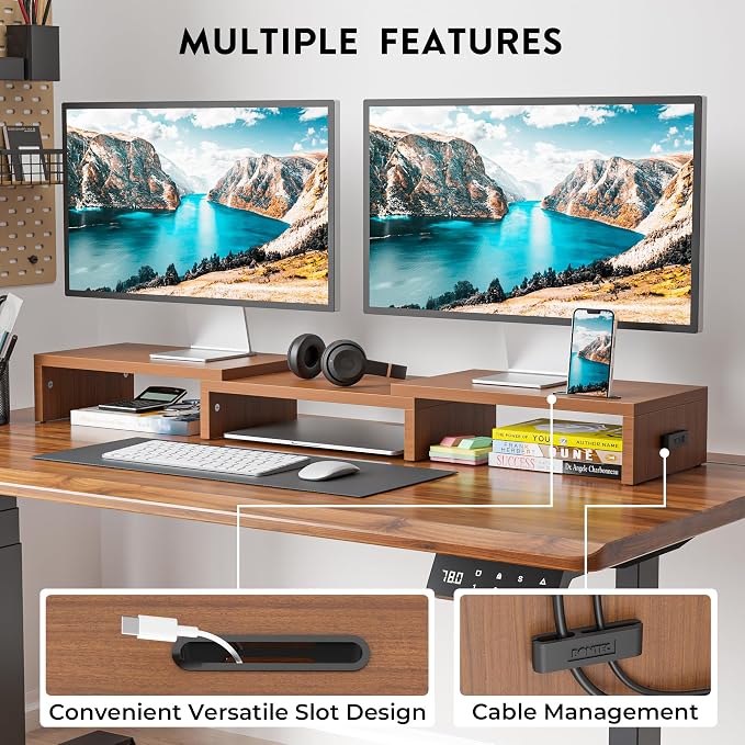 BONTEC Dual Monitor Stand Riser - Image 2