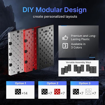 PEGZONE Controller and Headphone Holder Wall Mount, Modular Gaming Pegboard - Image 2