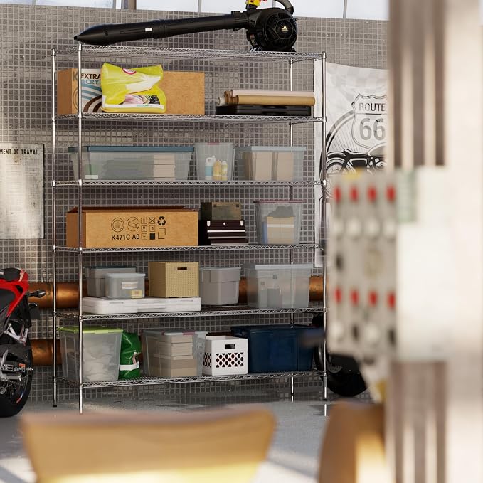 21" Deep x 72" Wide x 96" Height Wire Shelving Kit | 6-Tier | NSF Commercial - Image 2