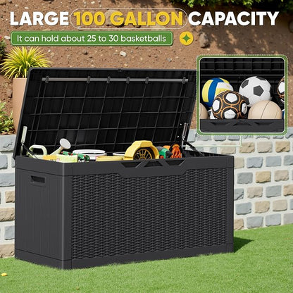 Greesum Outdoor Storage Box 100 Gallon Storage Bin - Image 4