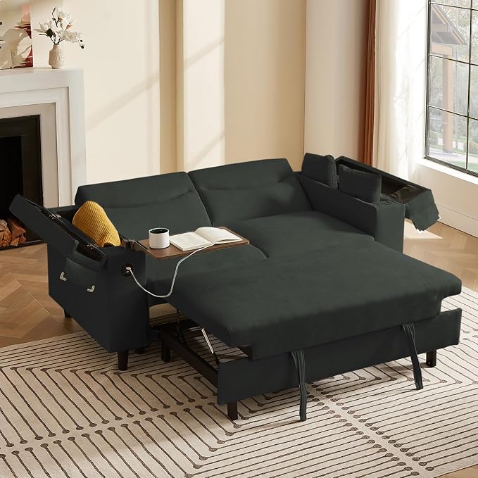hansones ​66" Multi-Functional Pull-Out Sofa Bed by hansones