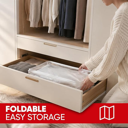 Masirs Clear Sweater Storage Bags 2-Pack – Zippered Vinyl Organizers - Image 5