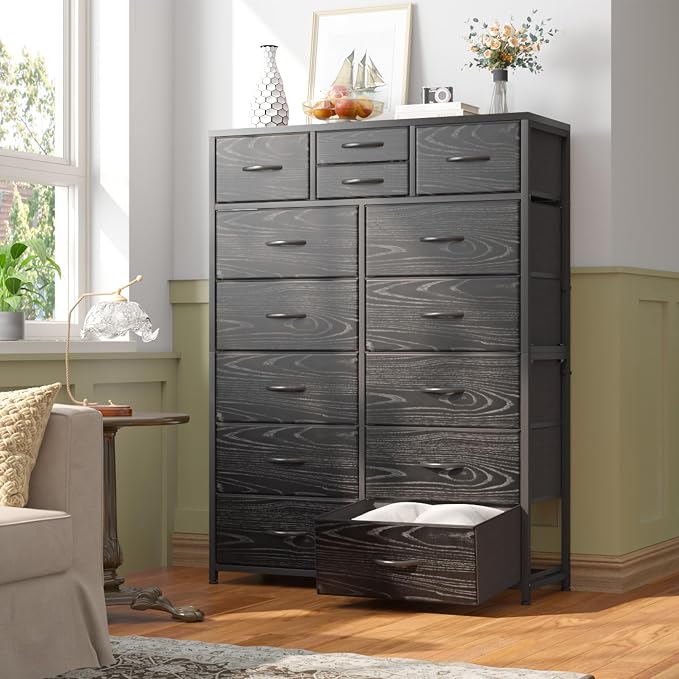 EnHomee 52.2" H Black Dresser for Bedroom, Vertical Storage Tower, Anti-Tip | - Image 9
