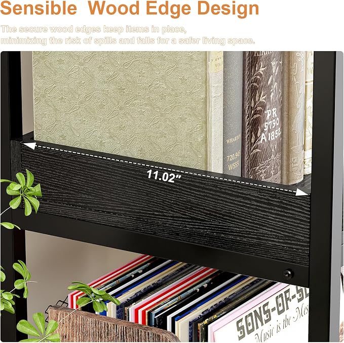 KOUSEI 6-Tier Corner Bookshelf, Reversible L-Shaped Bookcase - Image 8