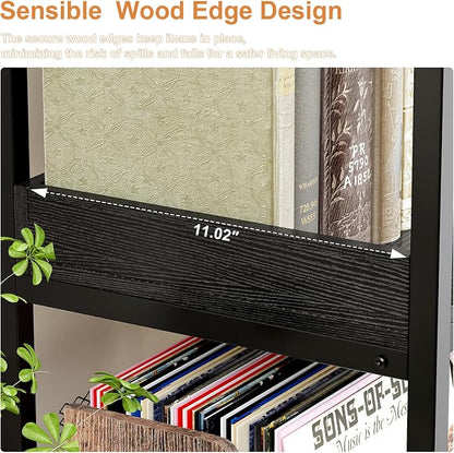 KOUSEI 6-Tier Corner Bookshelf, Reversible L-Shaped Bookcase - Image 8