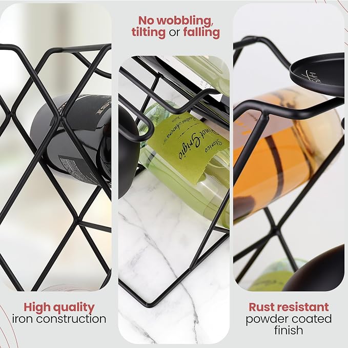 Gusto Nostro Small Wine Racks Countertop Storage - Image 5