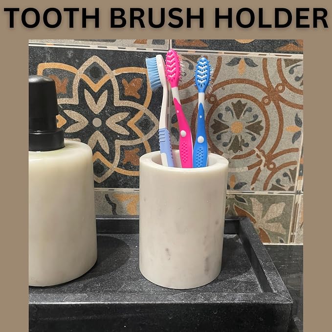 Natural Marble Pencil Pen Holder Stand - Image 9