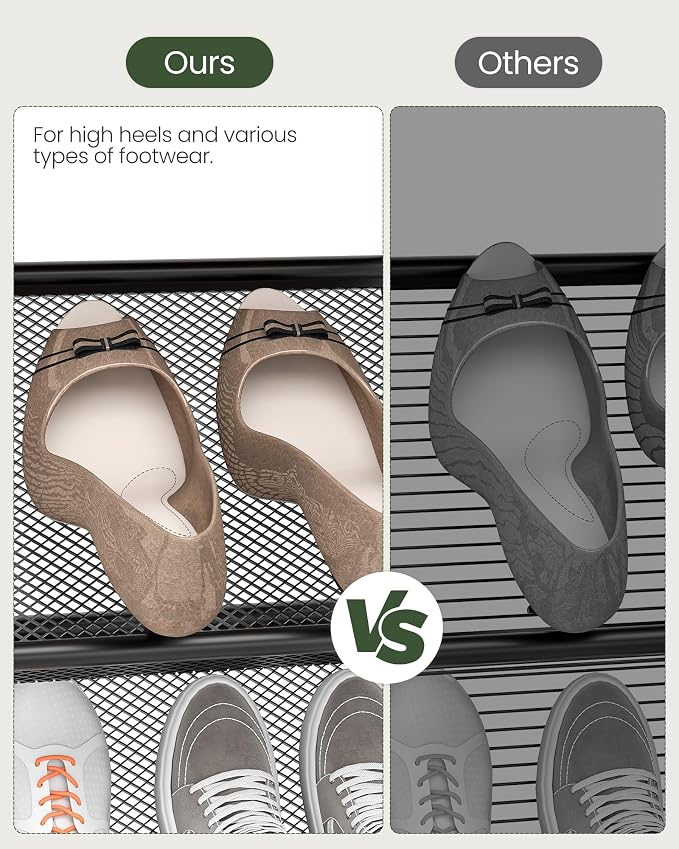 CHOEZON Shoe Rack, 5-Tier Slanted Shoe Rack, Narrow Shoe Storage Shelf - Image 9