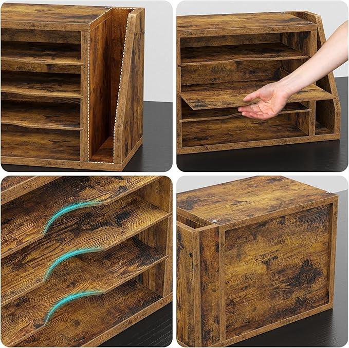 Wooden Mail Organizer, Desk Organizer - Image 4