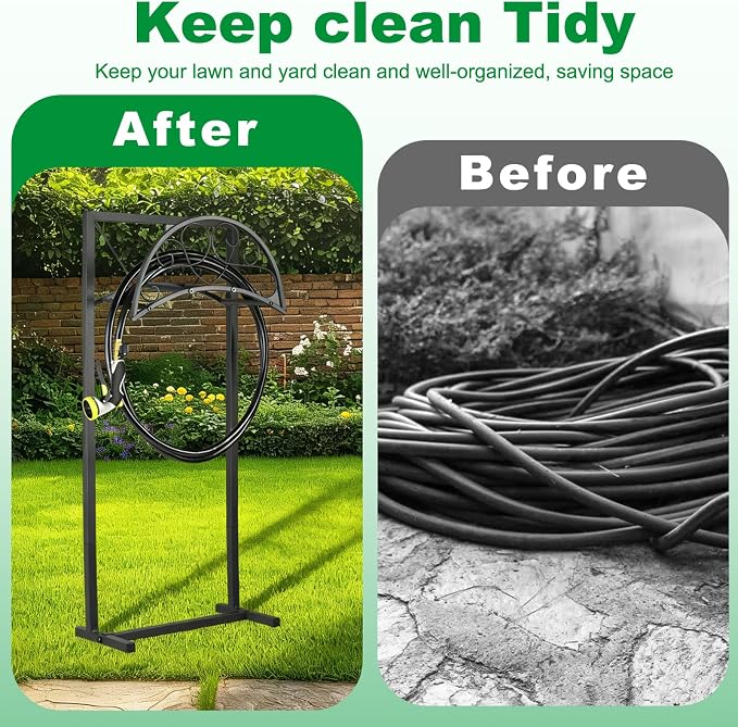 Garden Hose Holder Stand, Heavy Duty Freestanding Hose Holder - Image 6