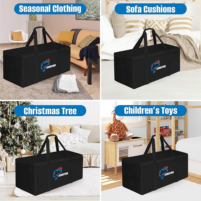 SIRUITON 2Pack 69”L x 29.5”W x 21.6”H-2P, Outdoor Cushion Storage Bag, Patio - Image 6