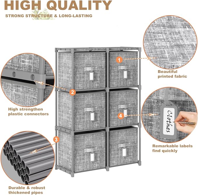 LUKYTOWER Cube Storage Organizer Shelf - Image 6