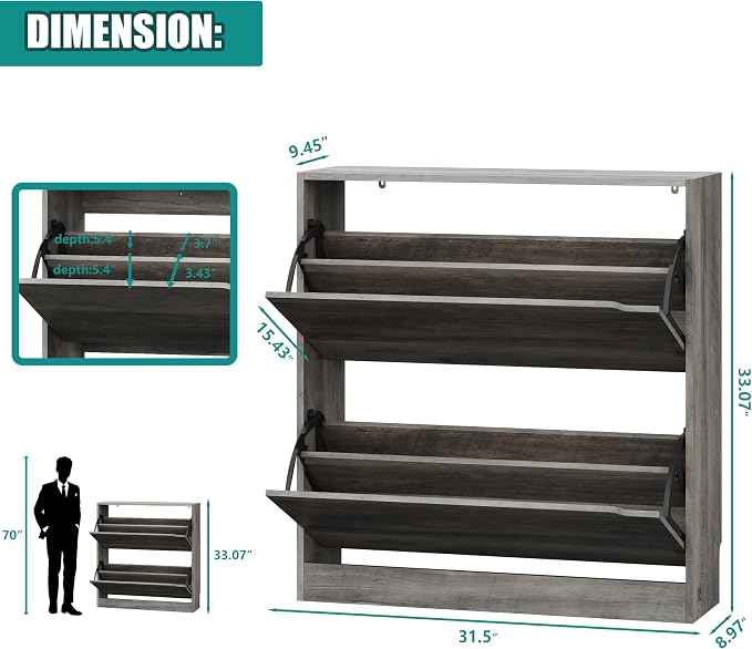 Xixini Shoe Storage Cabinet for Entryway - Image 2