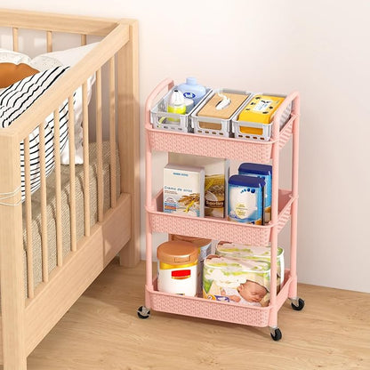 MOYIPIN 3-Tier Plastic Rolling Utility Cart - Image 7