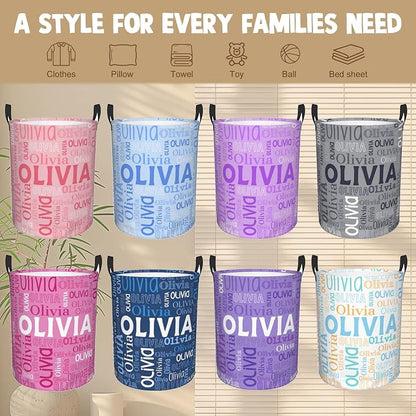 Custom Name Laundry Hamper, Personalized Laundry Basket - Image 6