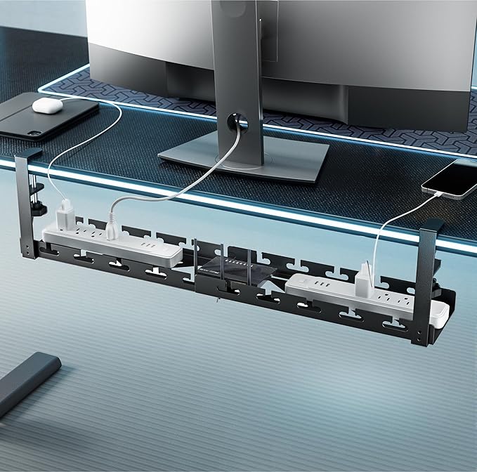 ARES WING 17"-28.7" Extendable Under Desk Cable Management Tray by ARESWING