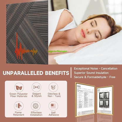 TO-TH Acoustic Wall Panels, 6 Pack Total Size 72 x 48 Inches, Self-Adhesive - Image 5