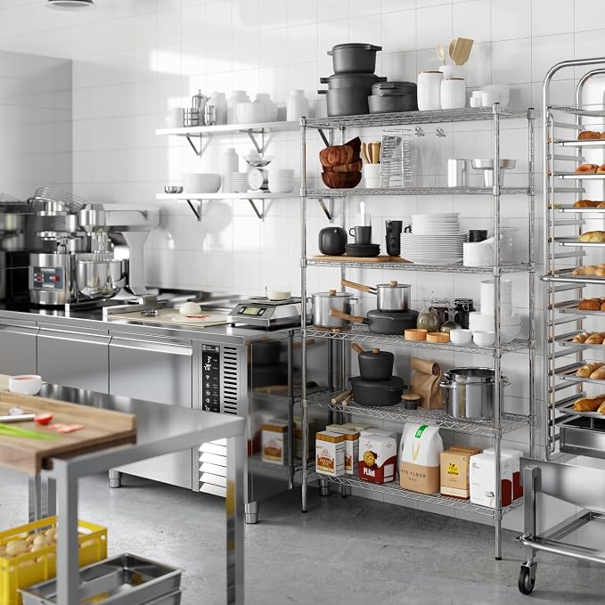 14" Deep x 42" Wide x 74" Height Wire Shelving Kit | 6-Tier | NSF Commercial - Image 5