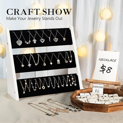 Necklace Organizer, 3-Tier Necklace Holder Jewelry Organizer Stand - Image 5